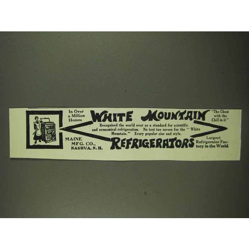 1912 White Mountain Refrigerators Ad - Million Homes