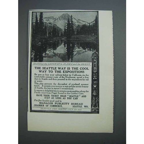 1915 Seattle Washington Ad - Cool Way to Expositions