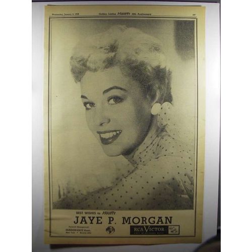 1956 RCA Victor Jaye P. Morgan Ad - Best Wishes Variety