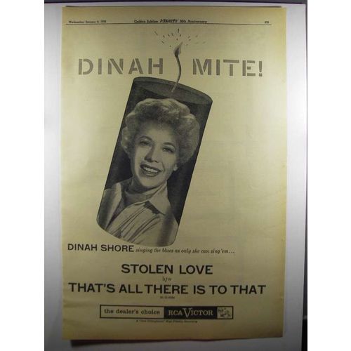1956 RCA Victor Dinah Shore Ad - Dinah Mite