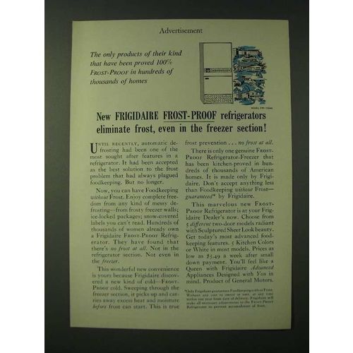 1960 Frigidaire Model FPI-15B-60 Refrigerator Ad - frost-proof