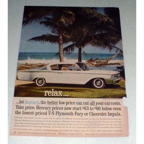 1960 Mercury Monterey Car Ad - At Dorado Beach