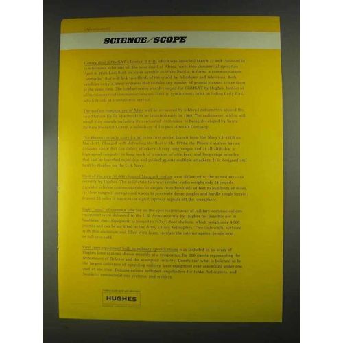1967 Hughes Aircraft Ad - Canary Bird, Intelsat 2 F-3