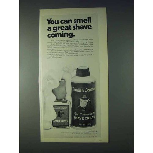 1972 English Leather After Shave and Shave Cream Ad
