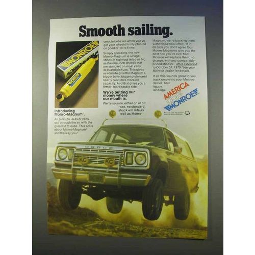 1979 Monroe-Magnum Shock Ad - Smooth Sailing