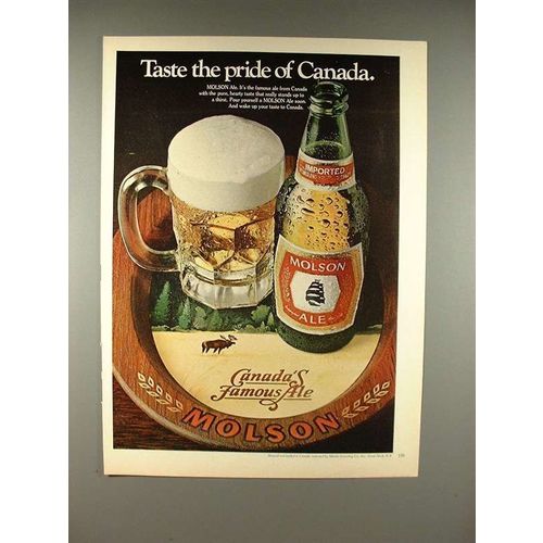 1979 Molson Ale Beer Ad - Pride of Canada!