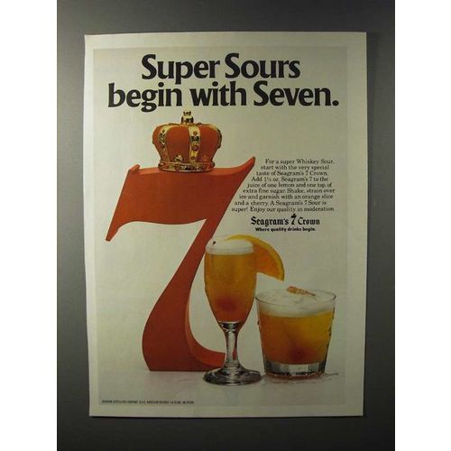1981 Seagram's 7 Crown Whiskey Ad - Super Sours