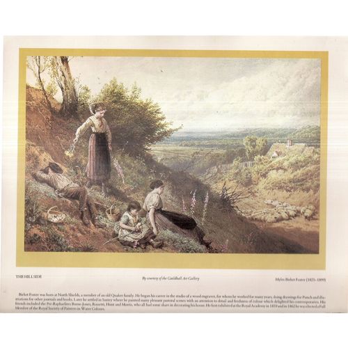THE HILLSIDE by Myles Birket Foster. page from book =