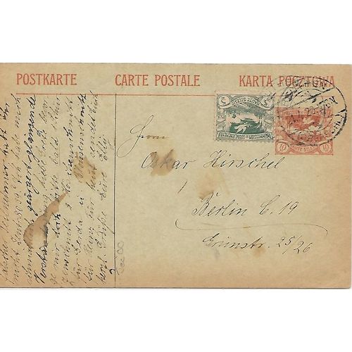 Poland, Haute Sileste Postal Sta 1921 Border War with Germany