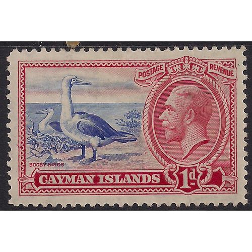 Cayman Islands 1935 KGV 1d Red Footed Booty MM SG 98 ( H747 )