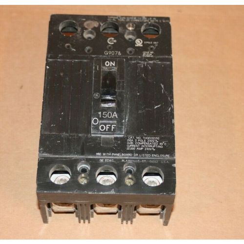 General Electric GE TQD32150 Circuit Breaker 3 Pole 150 Amp 240VAC