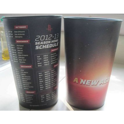 2 Houston Rockets Souvenir Cups Large Stadium Tumblers 50 Seasons Holographic