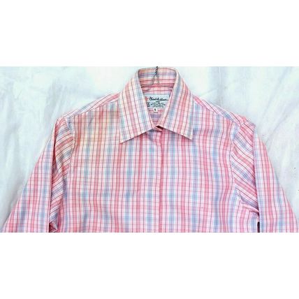 NEW UNWORN WOMENS TURNBULL & ASSER MULTI CHECK COLOUR L/S SHIRT SIZE UK10- US 6