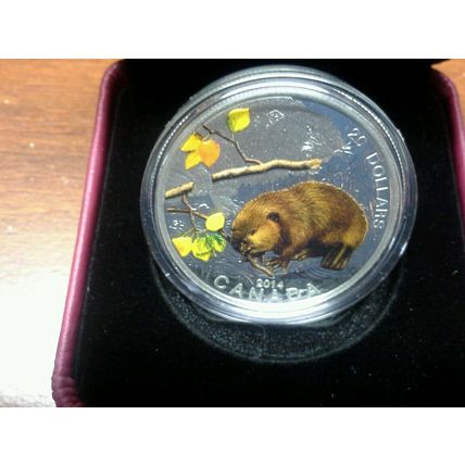 2014 $20 Canada 1 oz. Fine Silver Coin - Baby Beaver
