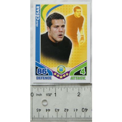 2010 Topps Match Attax World Cup Trading Card - Brazil, Júlio César