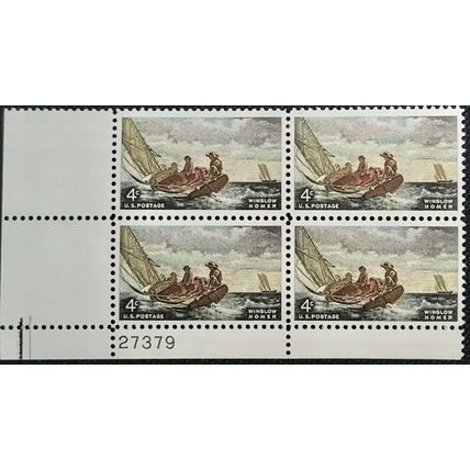 Winslow Homer Complete Sheet of Fifty 4 Cent Postage Stamps Scott 1207