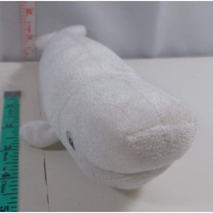 8 inch white whale plush