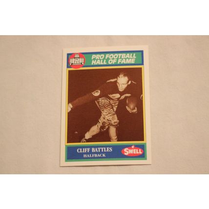 Cliff Battles 1990 Swell Pro Football Hall of Fame NO. 63