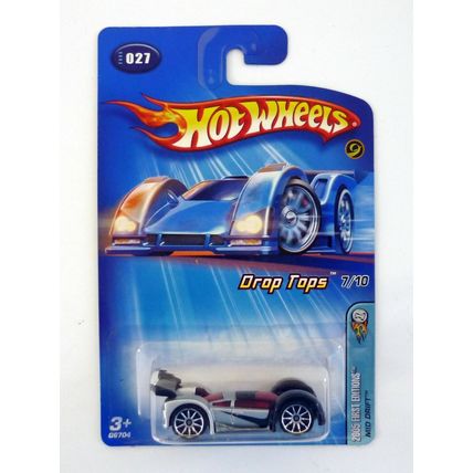 Hot Wheels Mid Drift #027 Drop Tops 7/10 Silver Die-Cast Car 2005