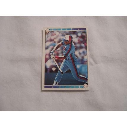 Tony Fernandez 1989 Topps Stickerback NO. 22 with sticker 77 Rock Raines