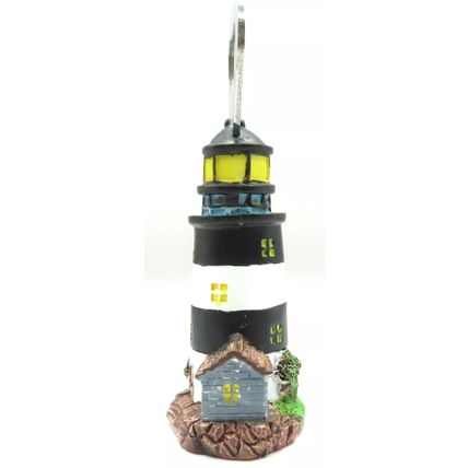 Lighthouse Bottle Opener Light Black & White Striped 9 CM Home Decor Drinks Gift