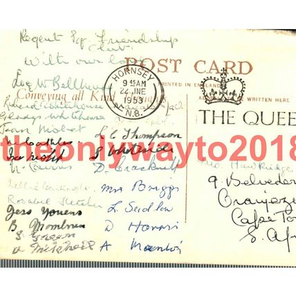 Eastbourne, 5 Scenes including Girl with Ball, Sussex, Postcard, 1953