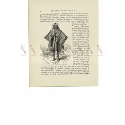 Bride Adorned for Husband, Raiatea, French Polynesia, Book Illustration 1894