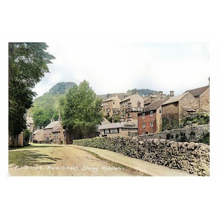 ptc1192 - Stoney Middlton , Main Street , Derbyshire - print 6x4