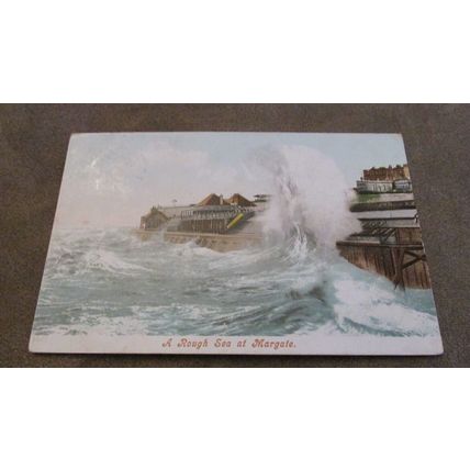 1906 fr Postcard - Rough Sea @ Margate - Kent