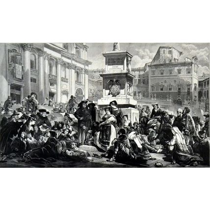 EASTER DAY AT ROME 1872 John Frederick Lewis VICTORIAN ENGRAVING