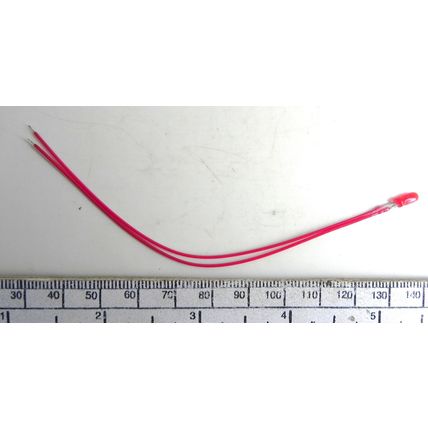Ampoule - rouge 3 volts - 65 ma 3 mm type grain de blé - lot de 4
