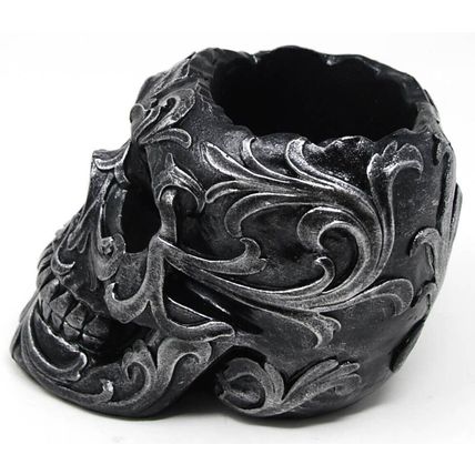 Skull Penholder 4"T