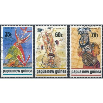 Traditional Dancers - Papua New Guinea 1989 - F H - SG 604/6