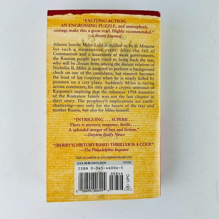 Steve Berry The Romanov Prophecy Russian Russia History Thriller Paperback