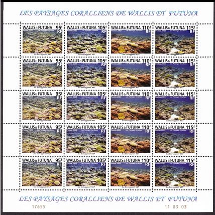 Wallis and Futuna Coral Landscapes 4v Full Sheet 2003 MNH SG#826-829 MI#843-846