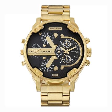 CAGARNY 6820 Fashionable Business Style Large Dial Calendar Display Men Quartz D
