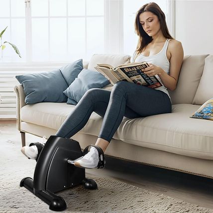 Mini Exercise Bike, Himaly under Desk Bike Pedal Exerciser Portable Foot Cycle A