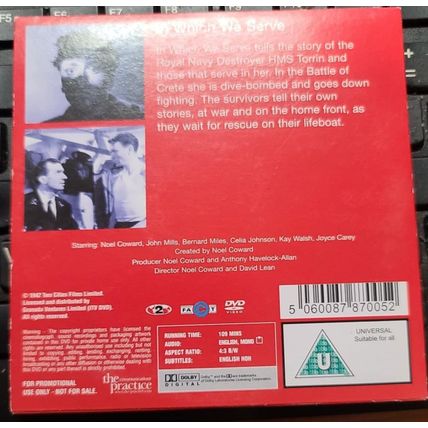In Which We Serve DVD Promo The Daily Mail Full War Movie Noel Coward