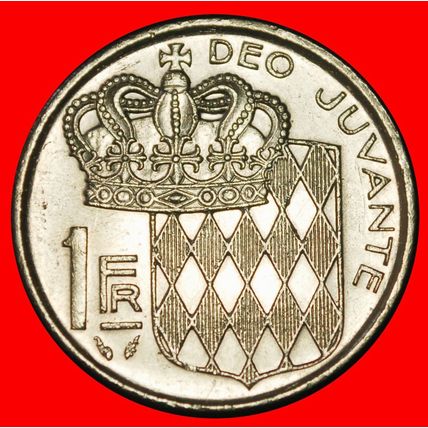 Ⰶ FRANCE (1960-1995): MONACO★ 1 FRANC 1978 SHIELD AND CROWN★LOW START★NO RESERVE