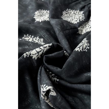 Black Plus Size Geometric Ethnic Print Drawstring Wide Leg Pants