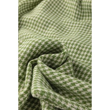 Green Gingham Wide Leg Loose Overall with Pockets