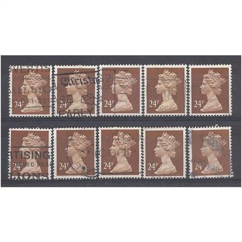 BULK STOCK.24p Chestnut x 10.Type Unchecked.Fine Used.nb12q