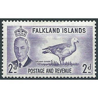 Falkland Islands 1952 SG174 2d Violet Mounted Mint ... .