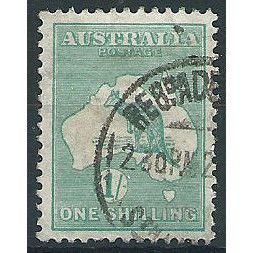 Australia 1913 SG11 1/- Emerald Fine Used ... .