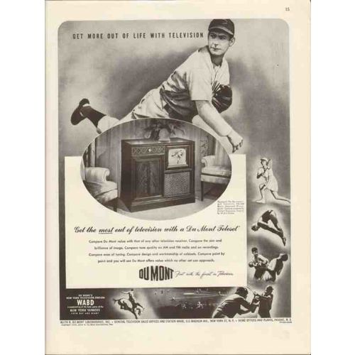 allen b du mont laboratories 1947 life with television vintage ad