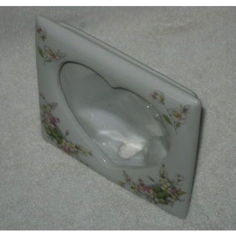 Liette International Floral Porcelain Picture Frame hand decorated in the USA