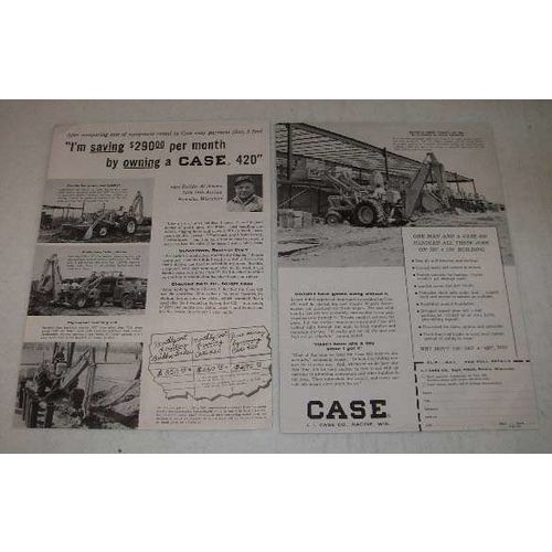 1959 Case 420 Loader / Backhoe Ad - Saving by Owning