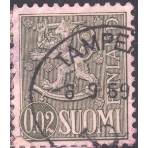 Finland 1968 - 2p green - Rampant Lion - used