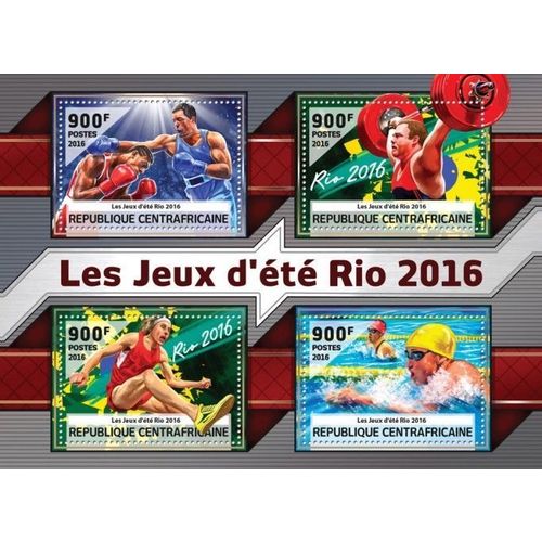CENTRAL AFRICA 2016 SHEET MNH RIO OLYMPIC GAMES SUMMER JEUX OLYMPIQUES ETE 3
