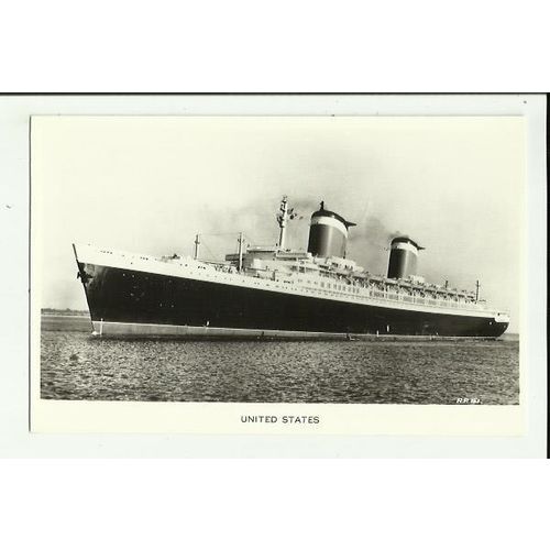 United States Lines SS UNITED STATES Postcard by Valentine (RP.151)